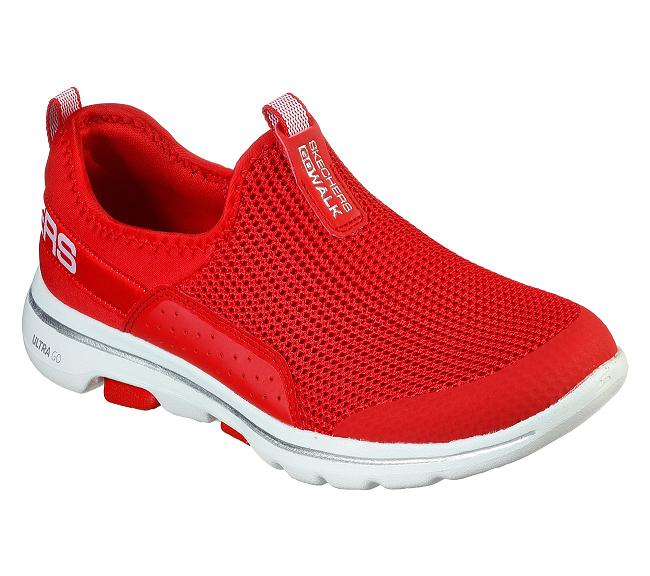 Zapatillas Para Caminar Skechers Mujer - GOwalk 5 Rojo EKFHU4596